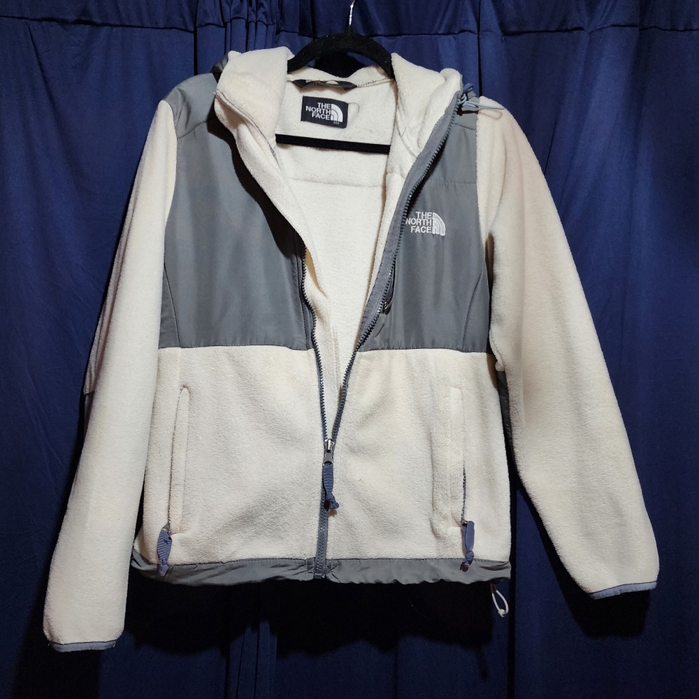 The North Face Denali Jacket Womens Small Polartec Fleece Hooded Full Zipper